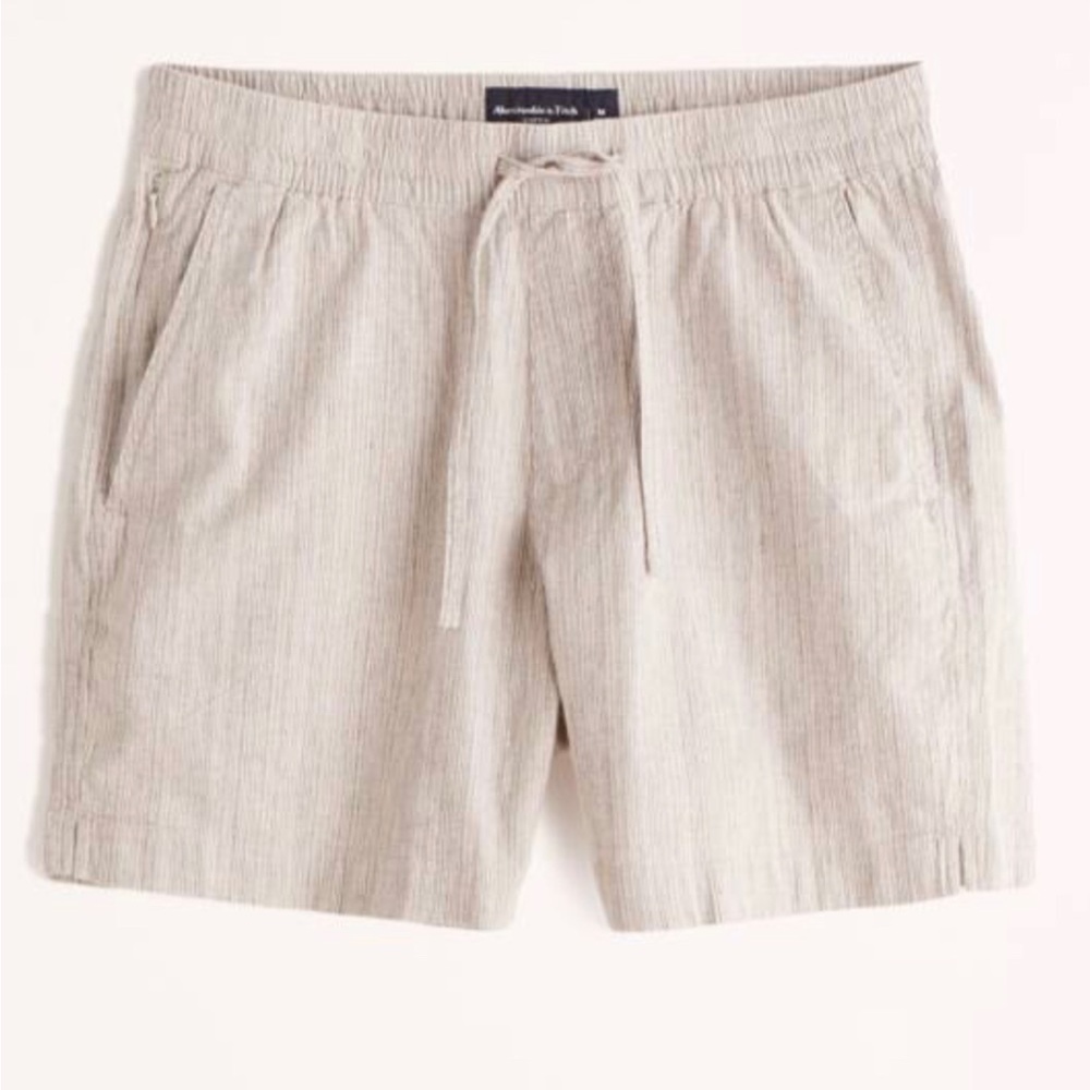 NWT Abercrombie & Fitch 6 Inch Linen-Blend Pull-On Short (S)